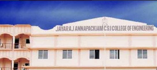 Jayaraj Annapackiam CSI College of Engineering - [JACSICE] Cover