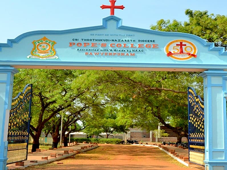 Pope's College, Sawyerpuram Cover