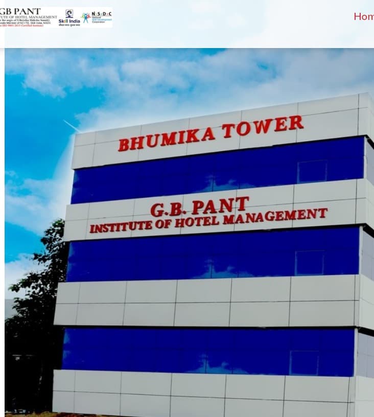 GB Pant Institute of Hotel Management Cover